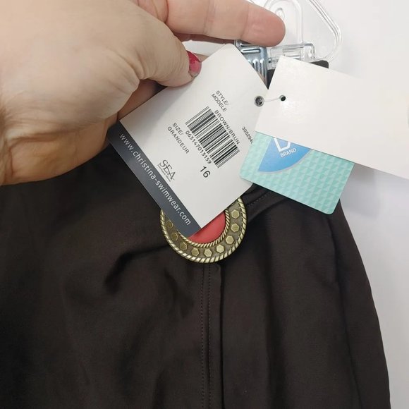 Brown swim skirt size 16 - Picture 3 of 7